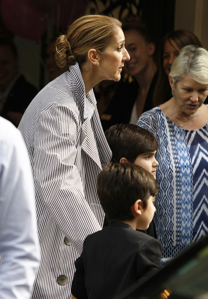 Celine Dion In Paris With The Twins