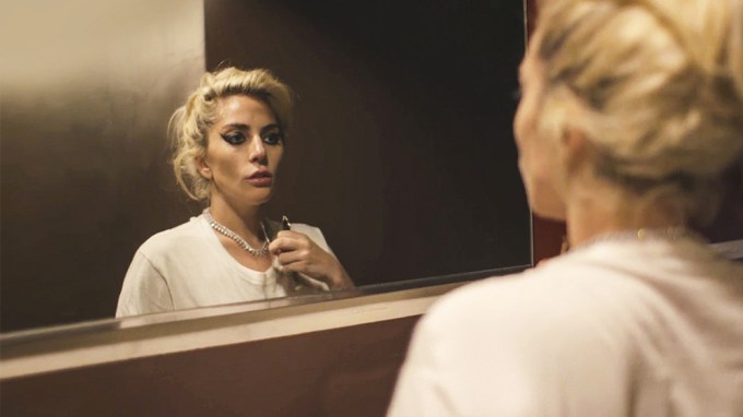 Gaga Looks At Her Reflection