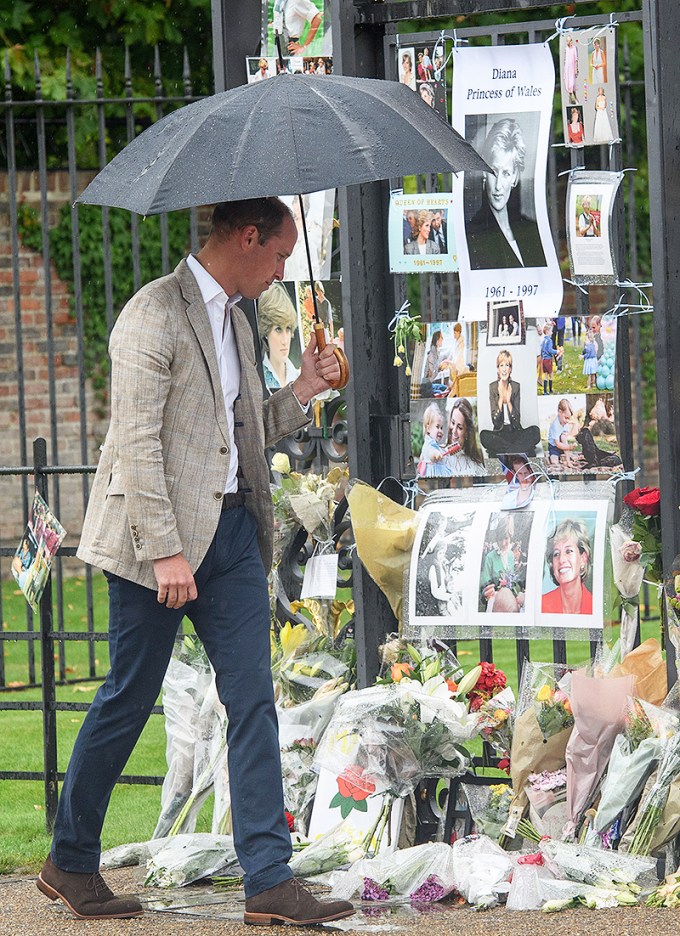Prince William at Princess Diana’s memorial