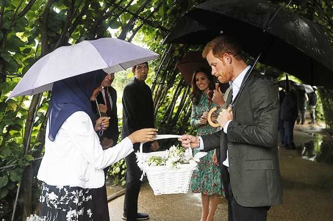 Prince Harry and Kate Middleton attend Princess Diana’s memorial