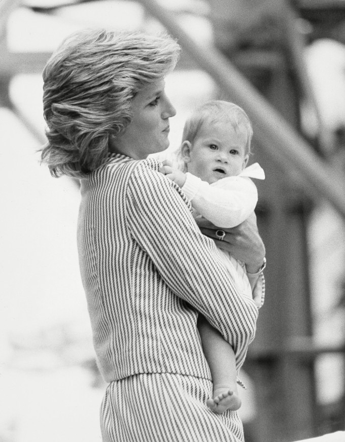 Princess Diana Sets Sail With Prince Harry – 1985