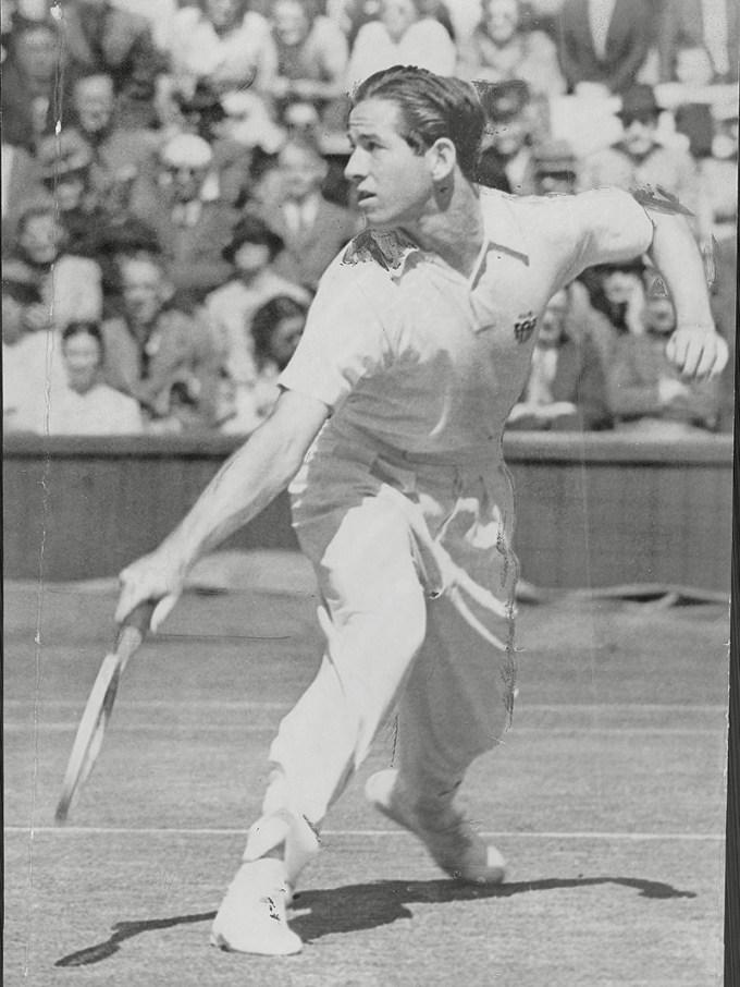 American Tennis Player Bobby Riggs At Wimbledon Robert Larimore ‘bobby’ Riggs (february 25 1918 Oo October 25 1995) Was An American 1930soo40s Tennis Player Who Was The World No. 1 Or The Co-world No. 1 Player For Three Years First As An Amateur In