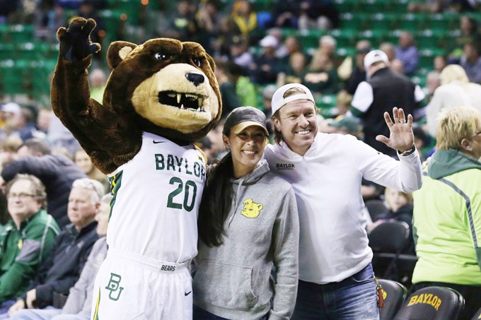 Chip & Joanna Gaines at a college basketball game.