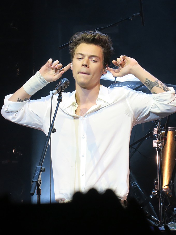 Harry Styles In A White Blouse