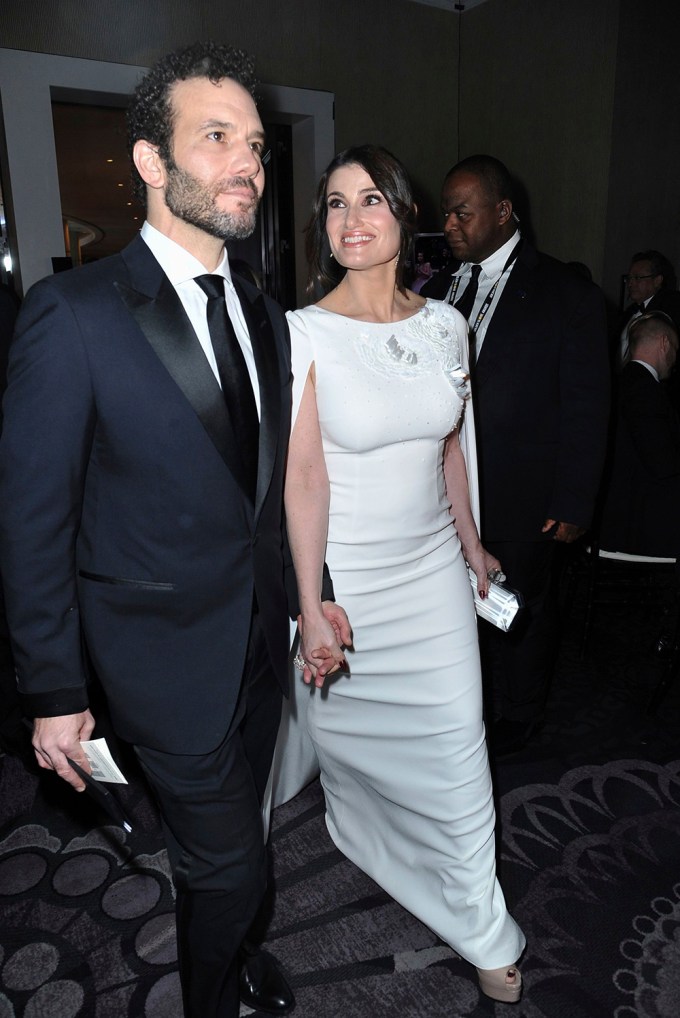 Idina Menzel & Aaron Lohr At 77th Annual Golden Globe Awards
