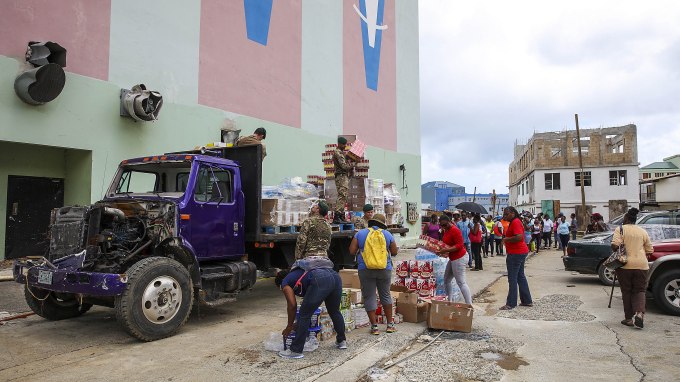 Preperations for hurricane Maria on British Virgin Islands, Road Town, Virgin Islands (British) – 18 Sep 2017