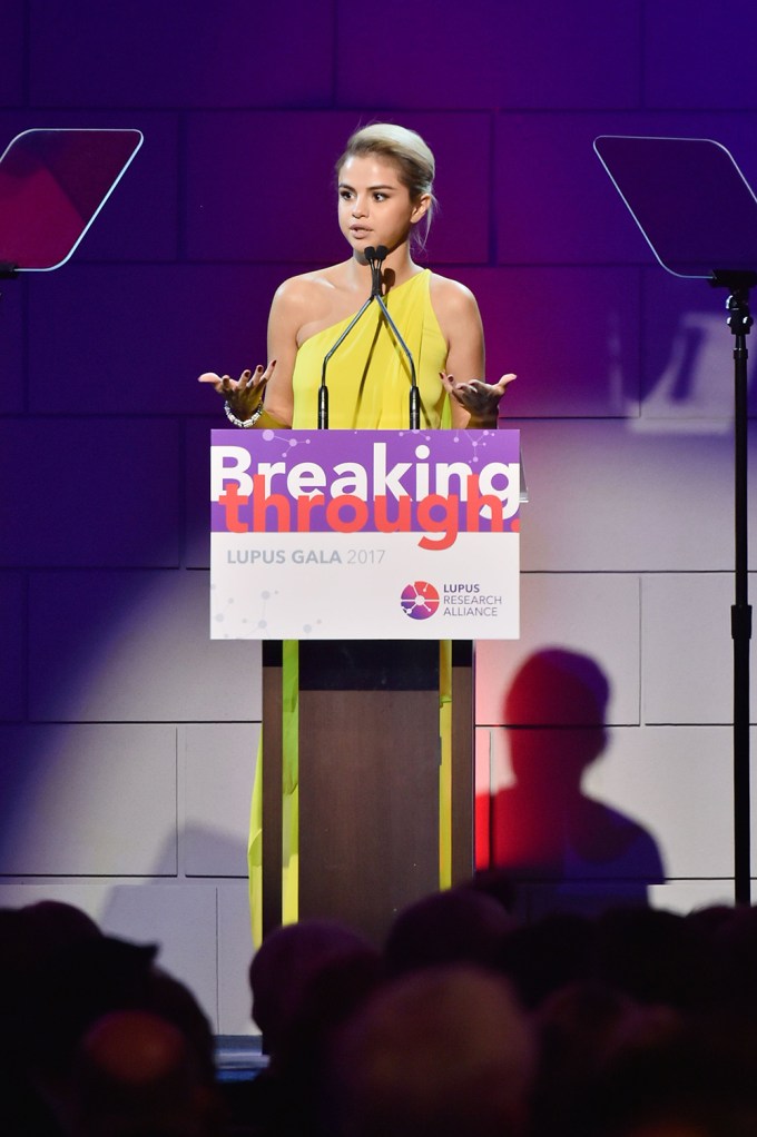 Selena Gomez Speaks At Gala