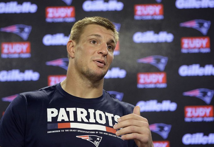 Rob Gronkowki At A Press Conference