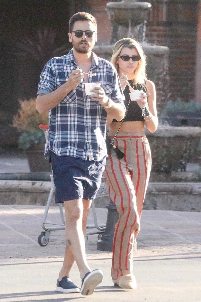 Scott Disick & Sofia Richie Eat Frozen Yogurt In Malibu