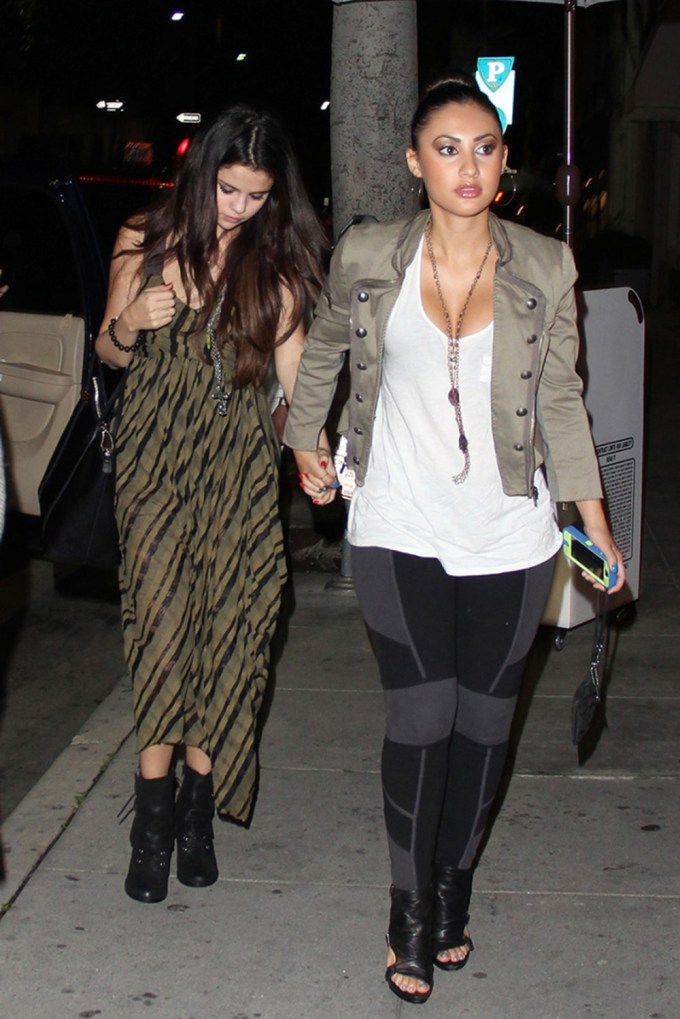 Selena Gomez & Francia Raisa Enjoy Dinner in Beverly Hills