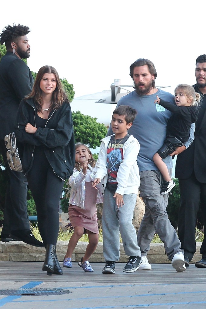Sofia Richie With Scott Disick’s Kids Reign, Penelope And Mason