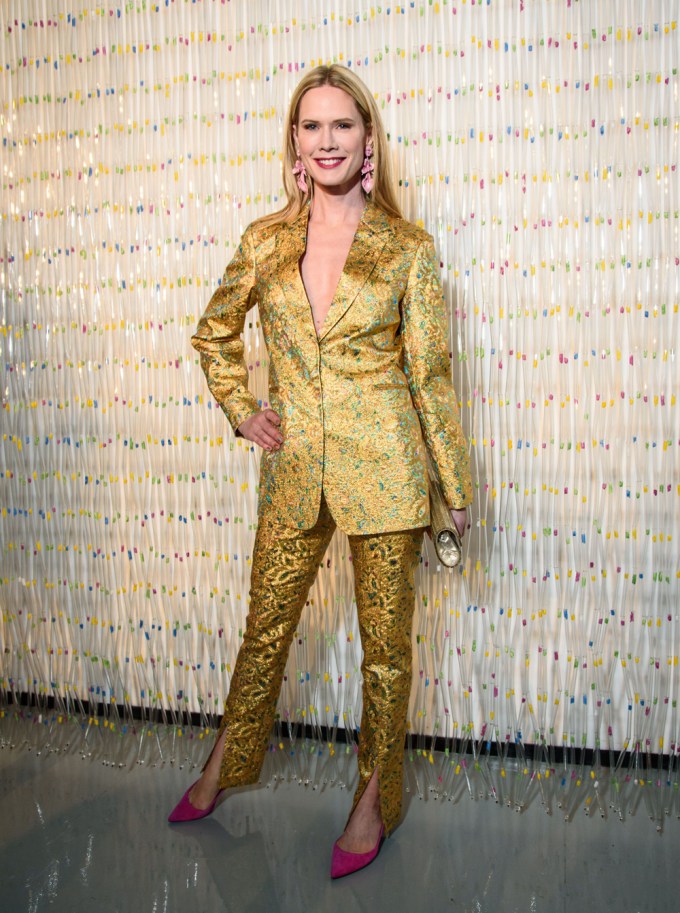 Stephanie March Wows In Gold