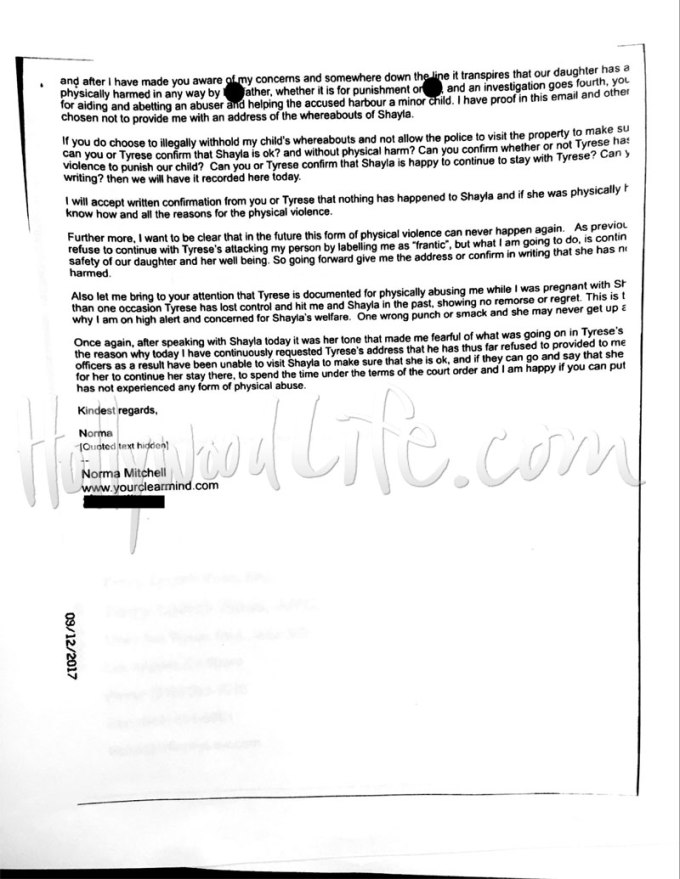 Tyrese Gibson Court Documents