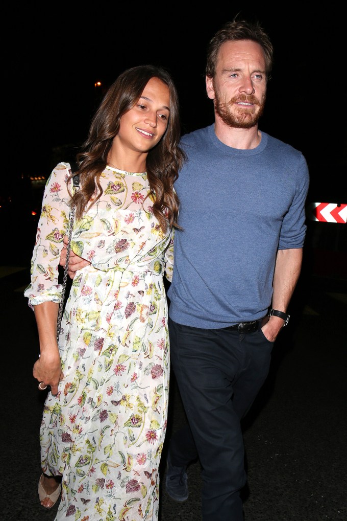 Michael Fassbender and Alicia Vikander Out And About