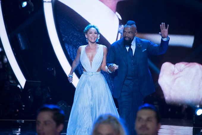 Kym Johnson performing with Mr. T