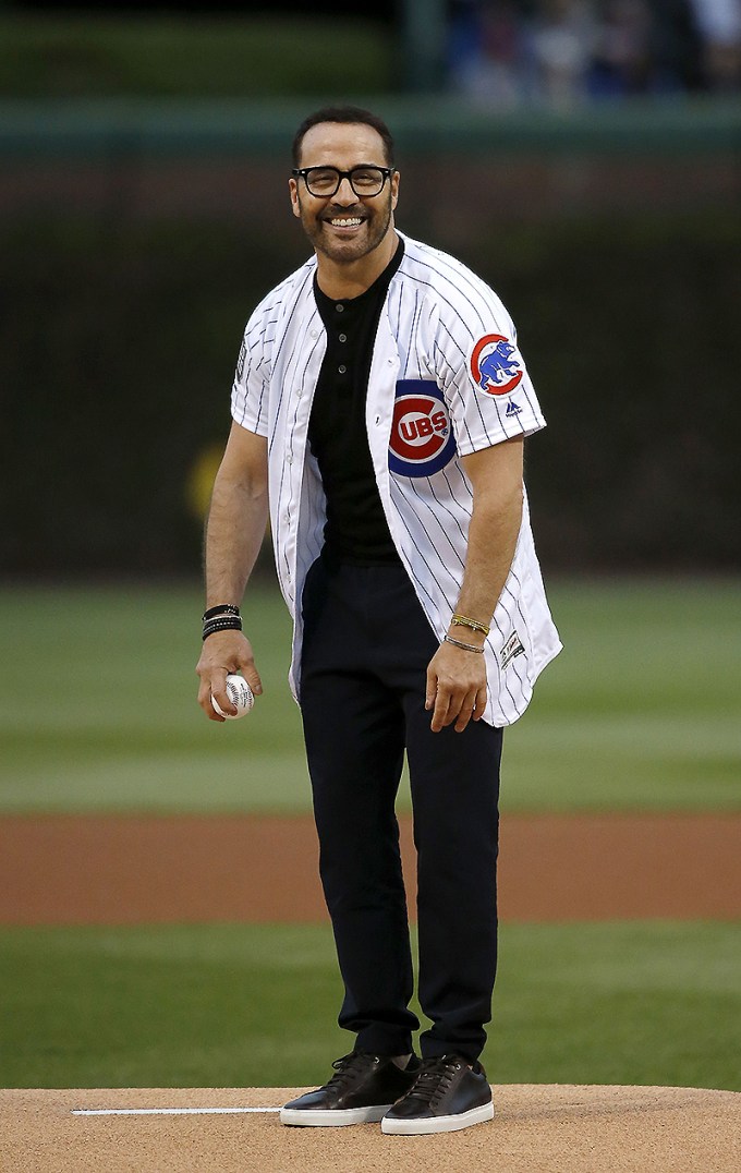 Jeremy Piven On The Mound At A Chicago Cubs Game
