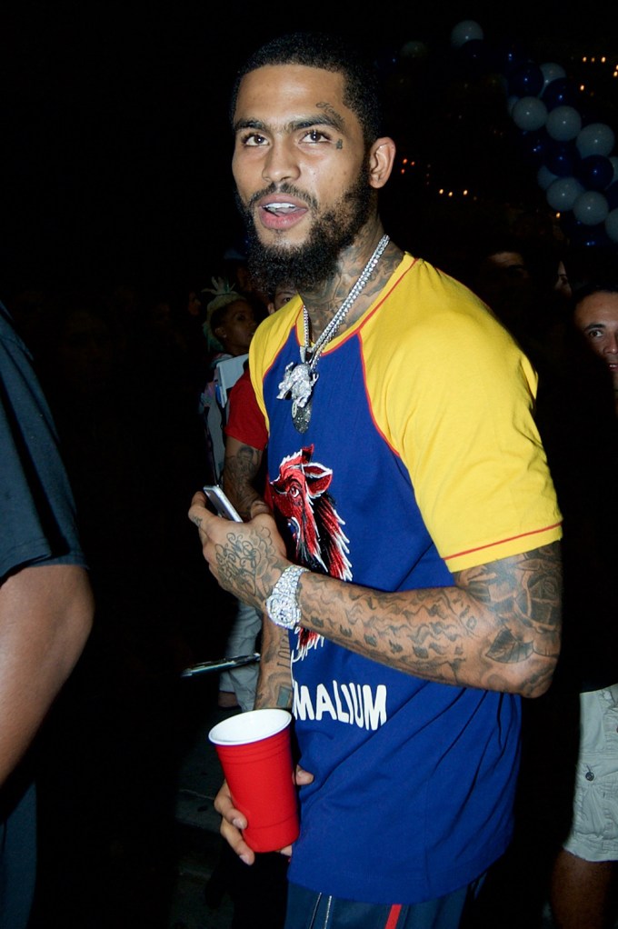 Dave East attends Drake’s birthday party at Poppy in Los Angeles