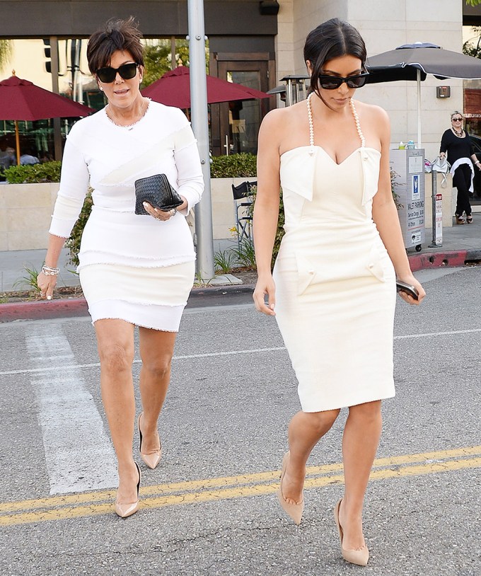 Kim Kardashian & Kris Jenner Out And About