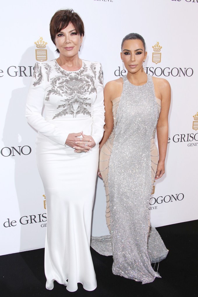 Kim Kardashian & Kris Jenner At De Grisogono Party