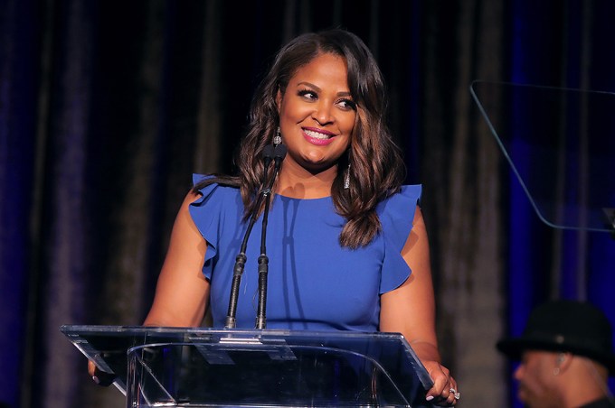 Laila Ali speaks at the American Icon Awards Gala