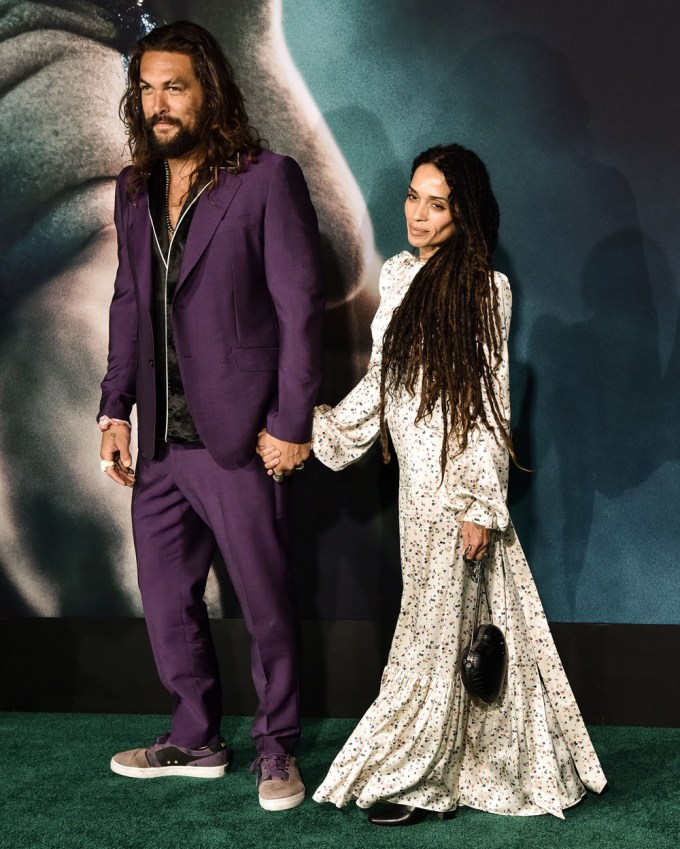 Jason Momoa and Lisa Bonet at the premiere of ‘Joker’