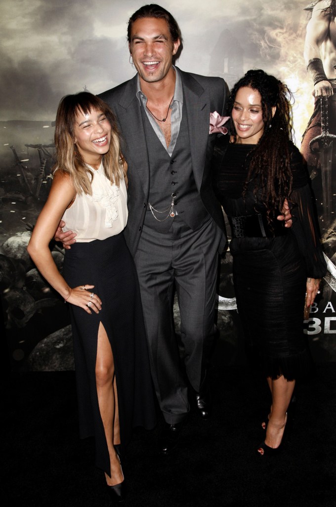Zoe Kravitz, Jason Momoa and Lisa Bonet at the Premiere of ‘Conan the Barbarian’