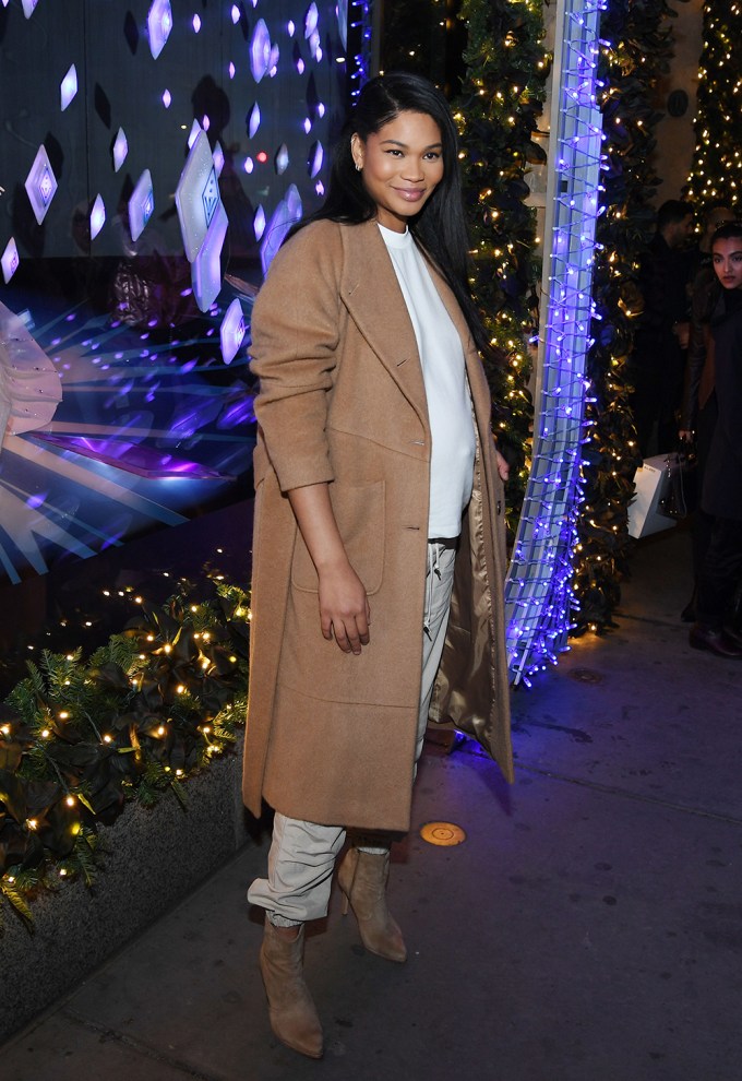 Chanel Iman At Saks Fifth Avenue Window Unveiling