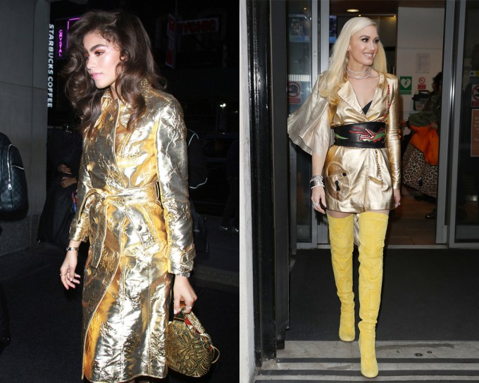 Stars In Gold Dresses In 2017