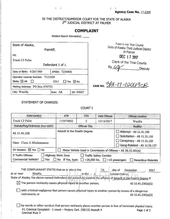 Track Palin Court Documents