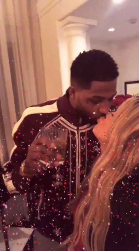 Khloe Kardashians Pda With Tristan Thompson Kissing Photos And More Hollywood Life