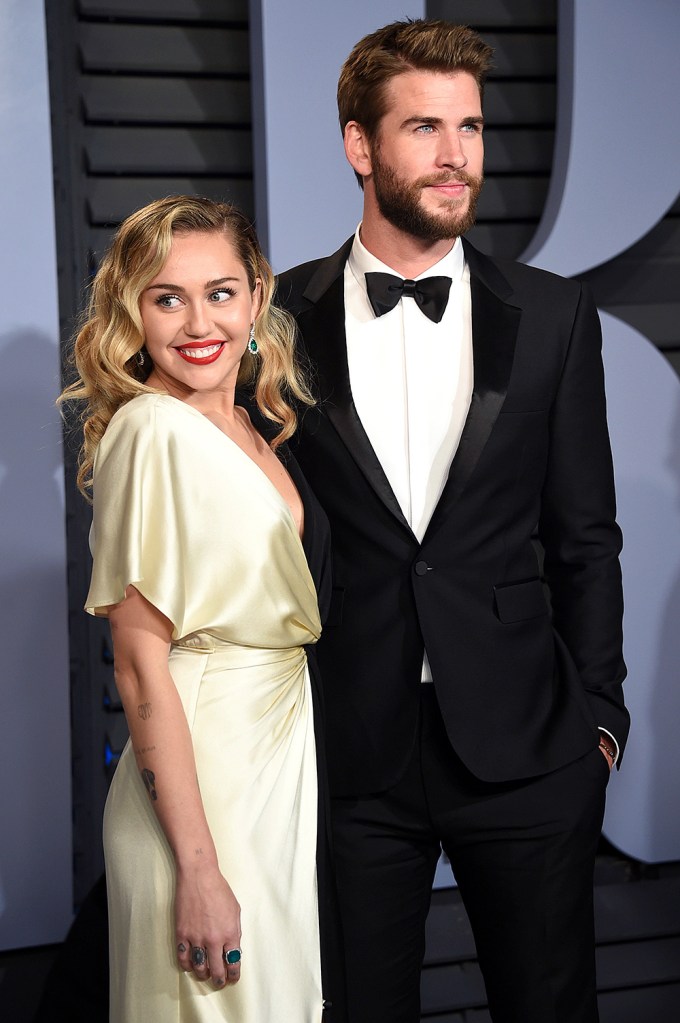 Miley Cyrus & Liam Hemsworth At Vanity Fair Oscar Party