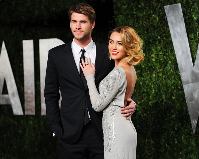Miley Cyrus & Liam Hemsworth At VF Oscar Party