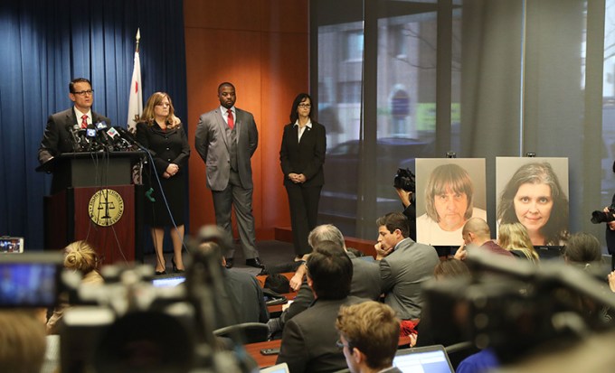 A press conference about the Turpin case