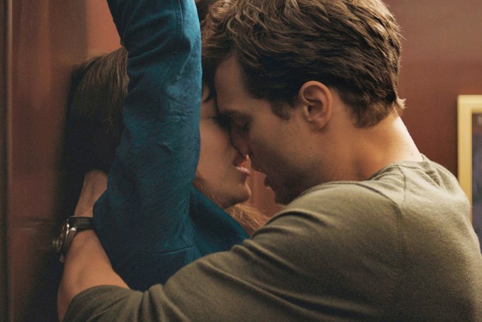 Dakota Johnson Gets Caught In The Moment On ‘Fifty Shades of Grey’