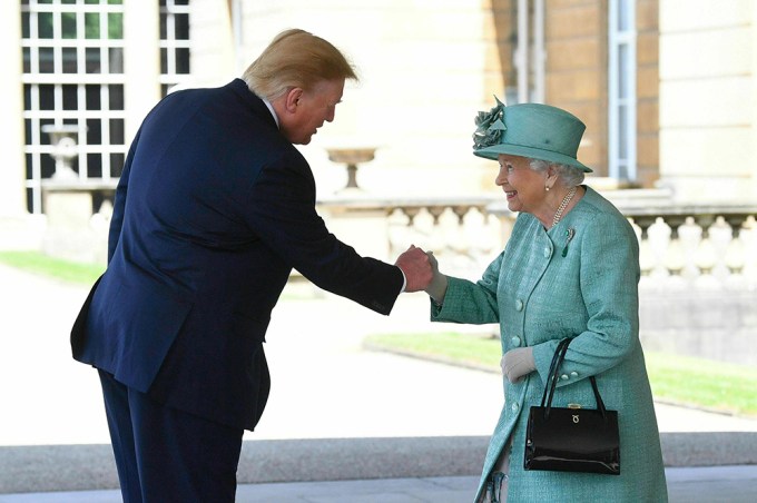 Donald Trump & Queen Elizabeth Shake Hands