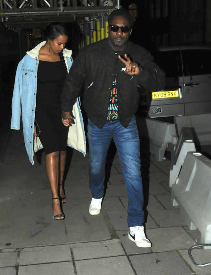 Idris Elba & Sabrina Dhowre walking