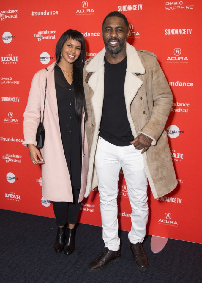 Idris Elba & Sabrina Dhowre in cute outfits