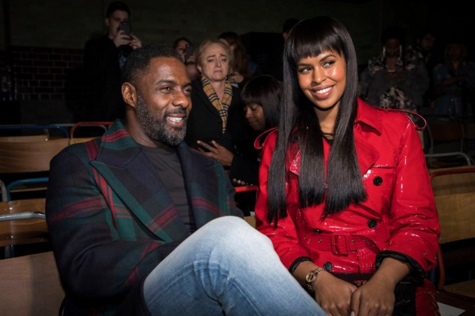 Idris Elba & Sabrina Dhowre laugh
