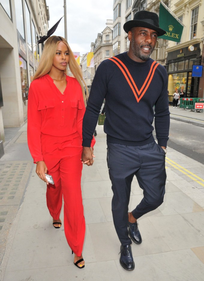 Idris Elba & Sabrina Dhowre in London