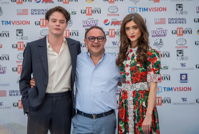 Charlie Heaton and Natalia Dyer attend the Giffoni Film Festival