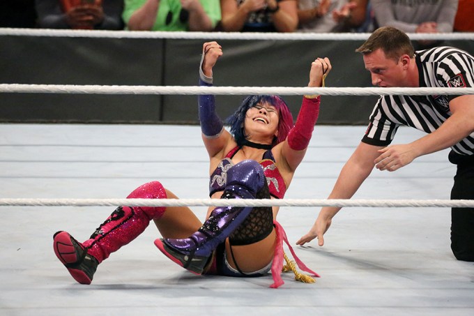 Asuka during the WWE Royal Rumble