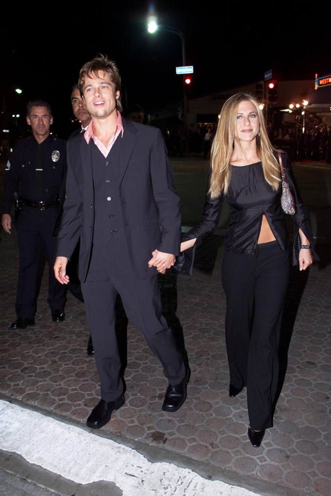 Jennifer Aniston & Brad Pitt Holding Hands