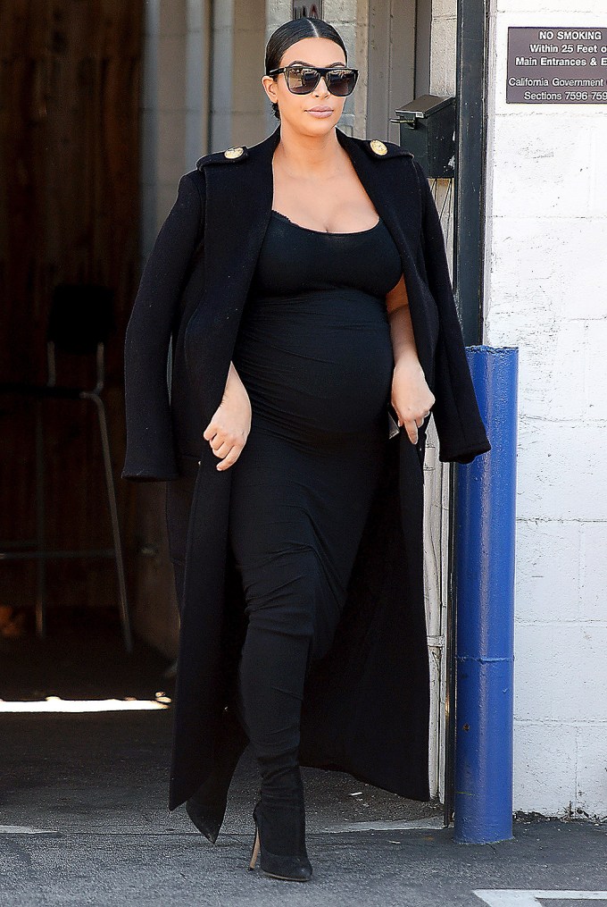 Times Kim Kardashian Wore Skintight Maxi Dresses Like A Pro — See Pics