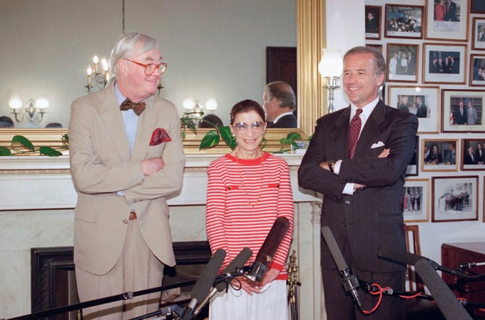 Ruth Bader Ginsburg Visits With Joe Biden & Daniel Moynihan