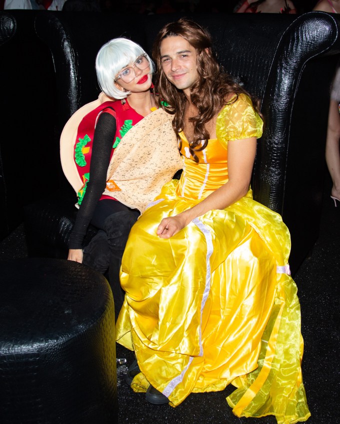 Sarah Hyland & Wells Adams Attend Just Jared’s 7th Annual Halloween Party