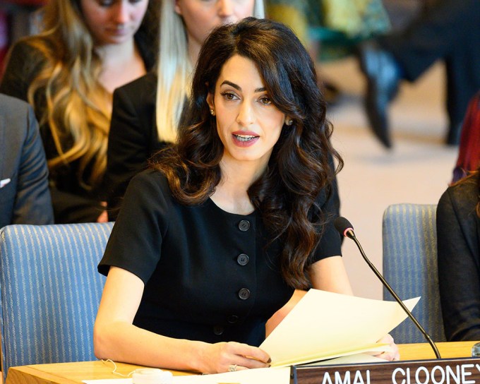 Amal Clooney At A UN Meeting