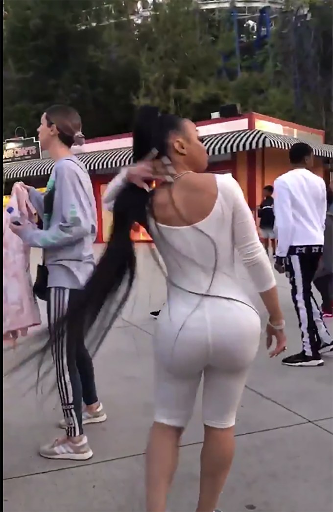 Blac Chyna & Her Kids At Six Flags On Easter 2018