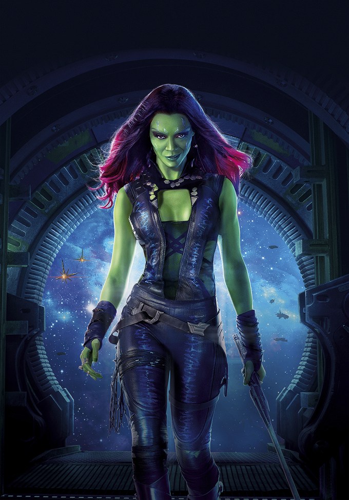 Zoe Saldana as Gamora in ‘Guardians of the Galaxy’