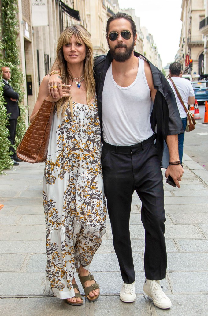 Heidi Klum & Tom Kaulitz at Paris Fashion Week