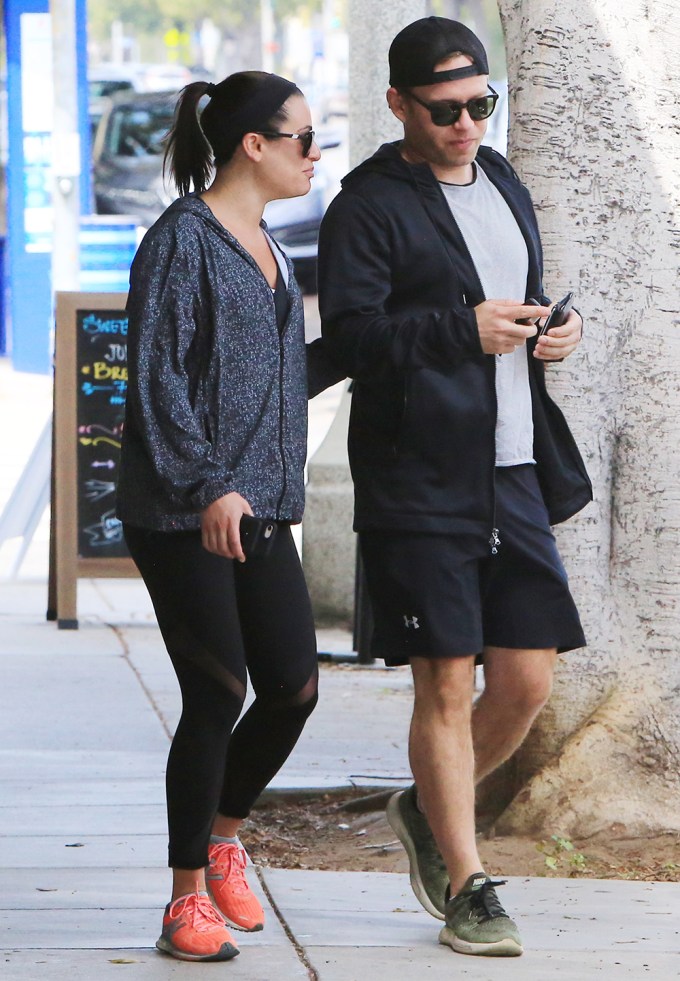 Lea Michele and Zandy Reich Stroll In Workout Clothes